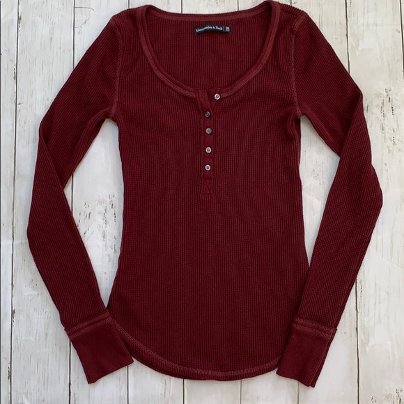 Abercrombie & Fitch Tops - Abercrombie & Fitch Waffle Long Sleeve Tee